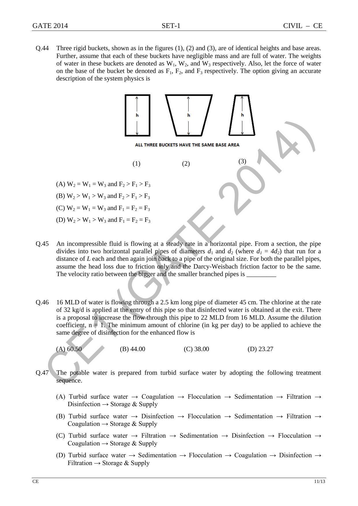 GATE 2014 Civil Engineering (CE) Question Paper with Answer Key - Page 18