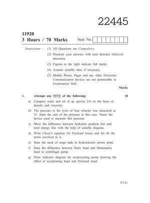MSBTE Question Paper - 2019 - FMM