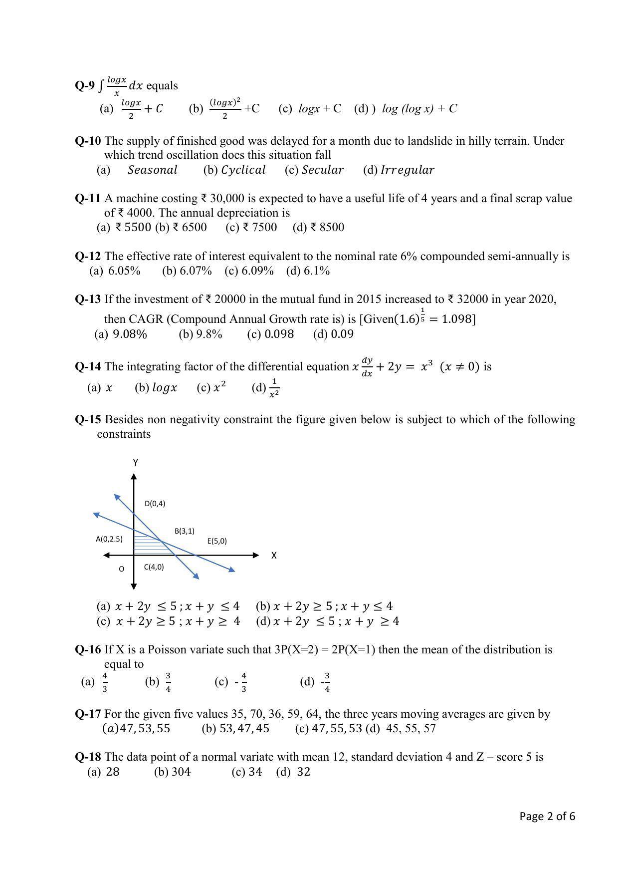 CBSE Class 12 Applied Mathematics Sample Paper 2024 - Page 2