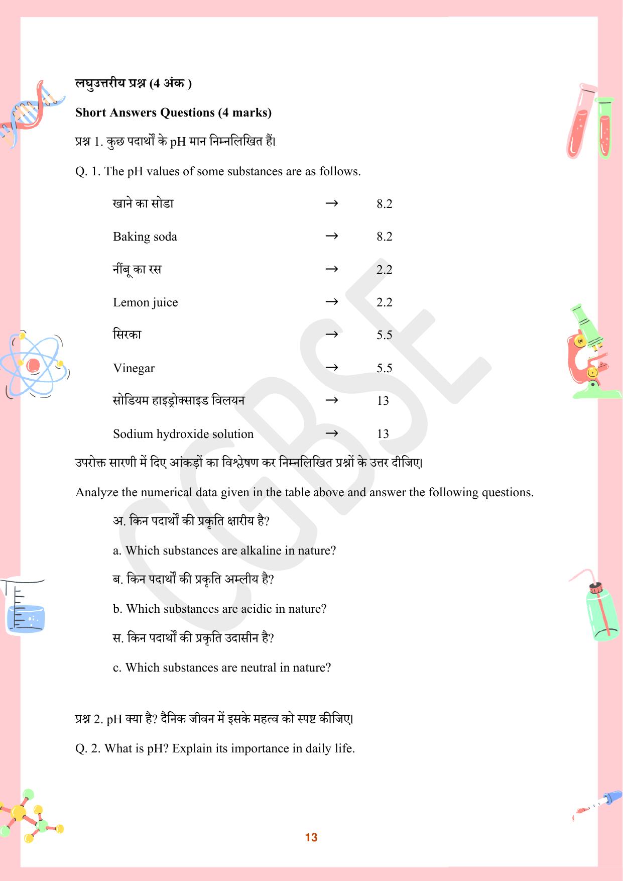 CGBSE Board Class 10 Science विज्ञान  2023-2024 Question Bank - Page 13