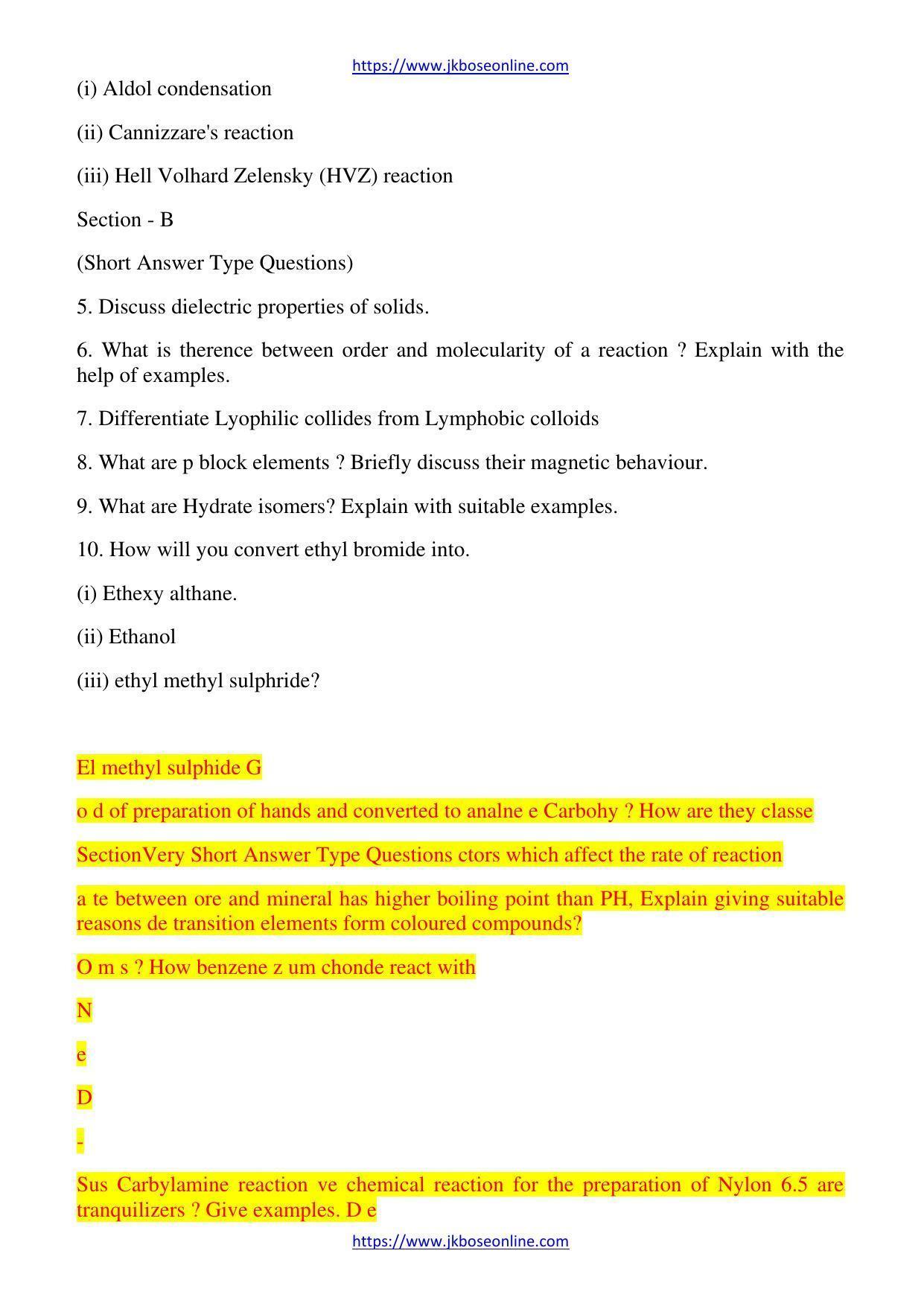 JKBOSE Class 12 Chemistry Question Papers 2013 (81018-P) - Page 2