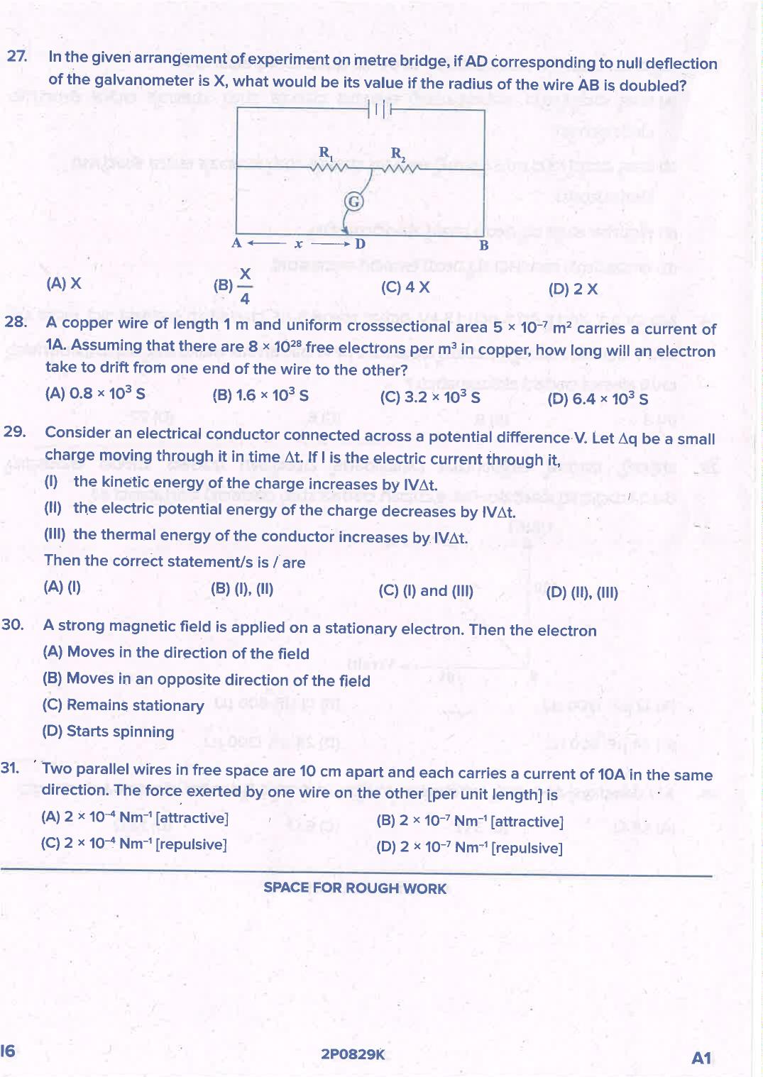 KCET Physics Question Paper 2021  - Page 16