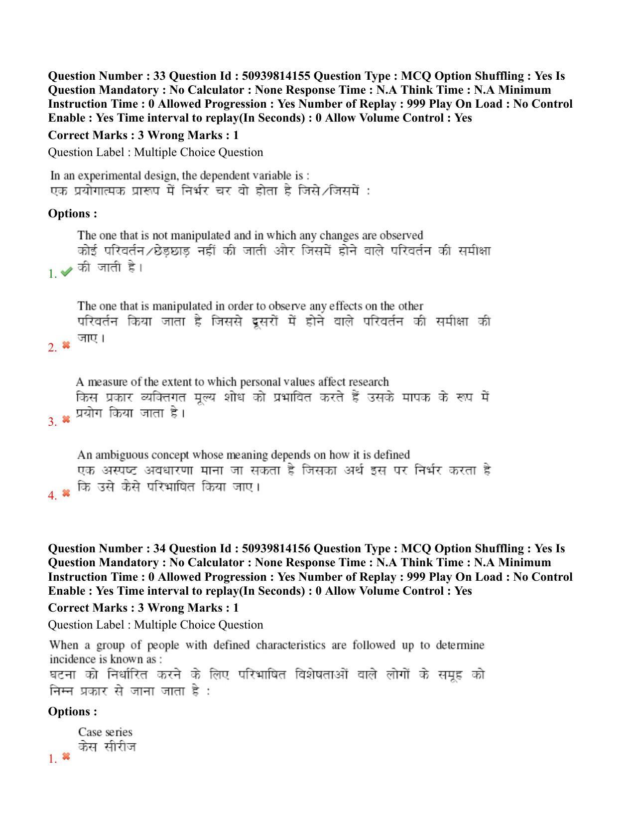 BHU RET Neurology 2020 Question Paper  - Page 22