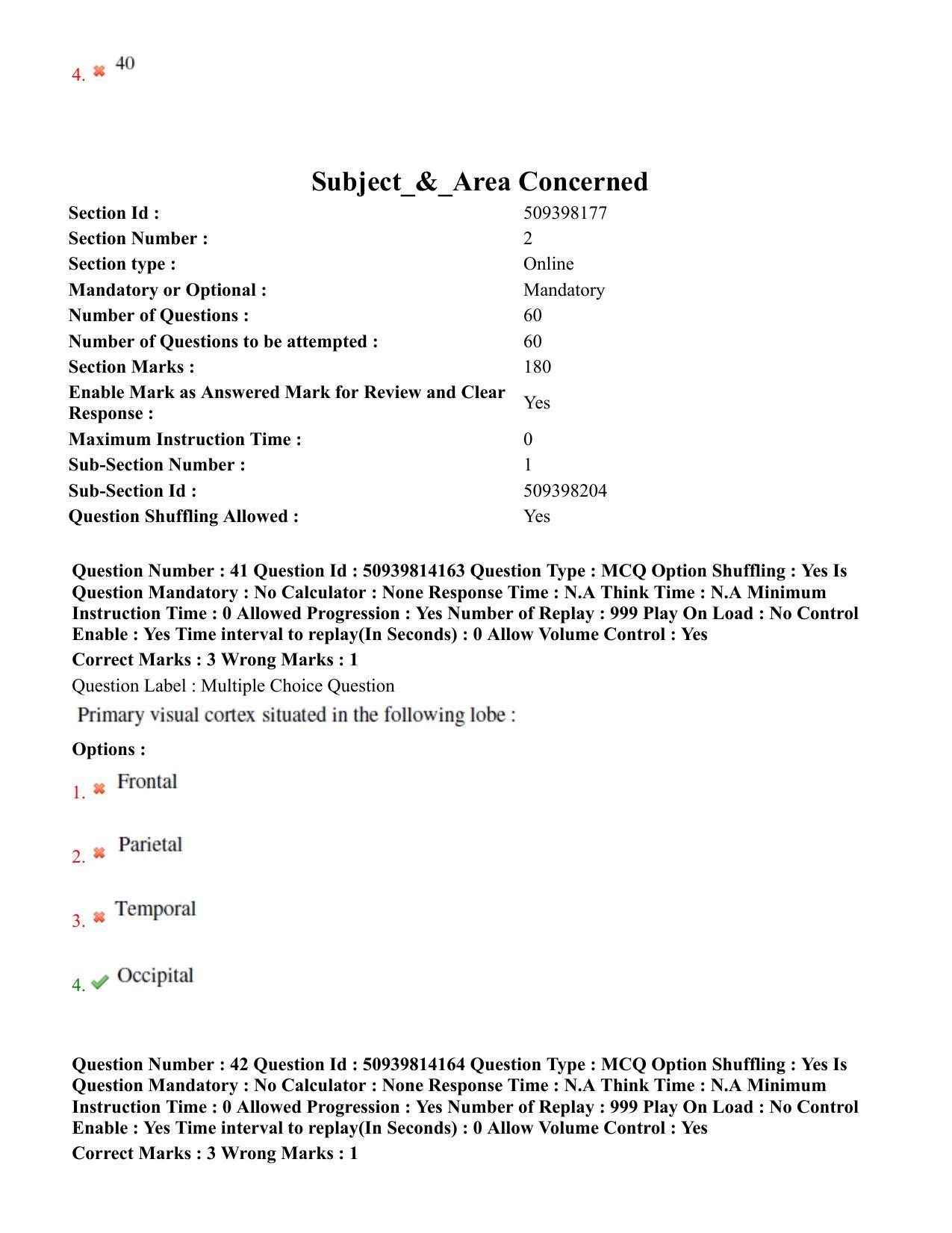 BHU RET Neurology 2020 Question Paper - Page 28