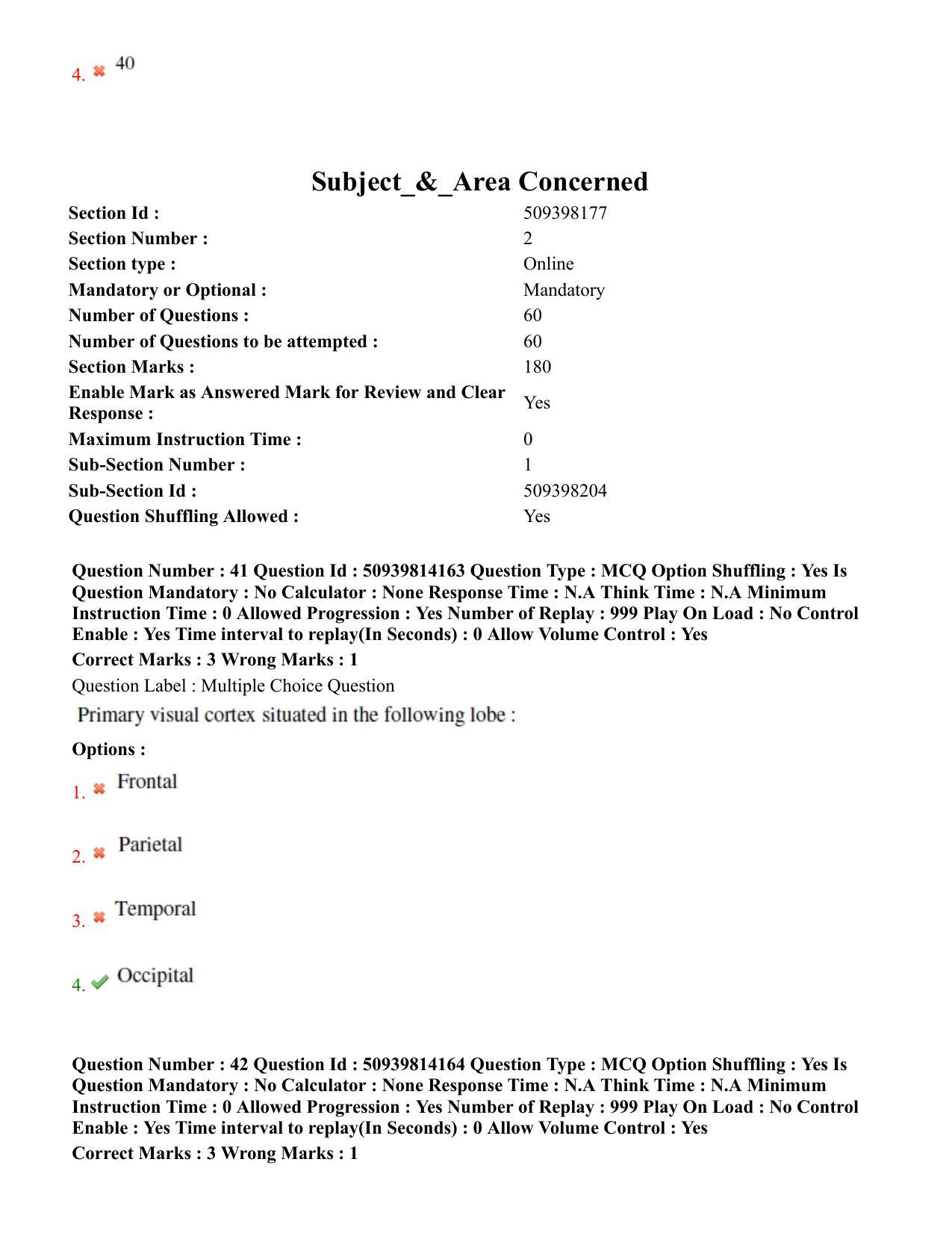 BHU RET Neurology 2020 Question Paper  - Page 28