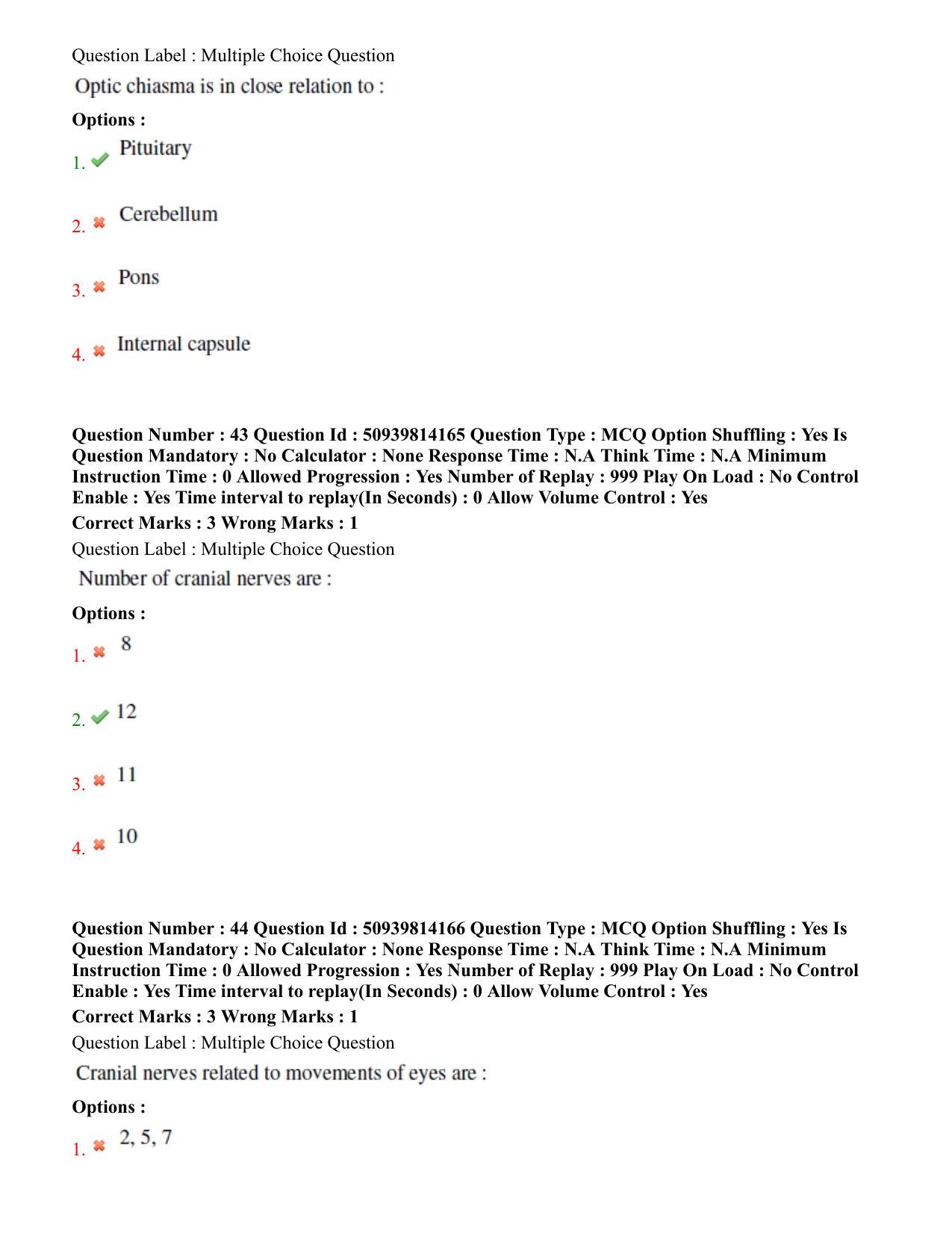 BHU RET Neurology 2020 Question Paper  - Page 29