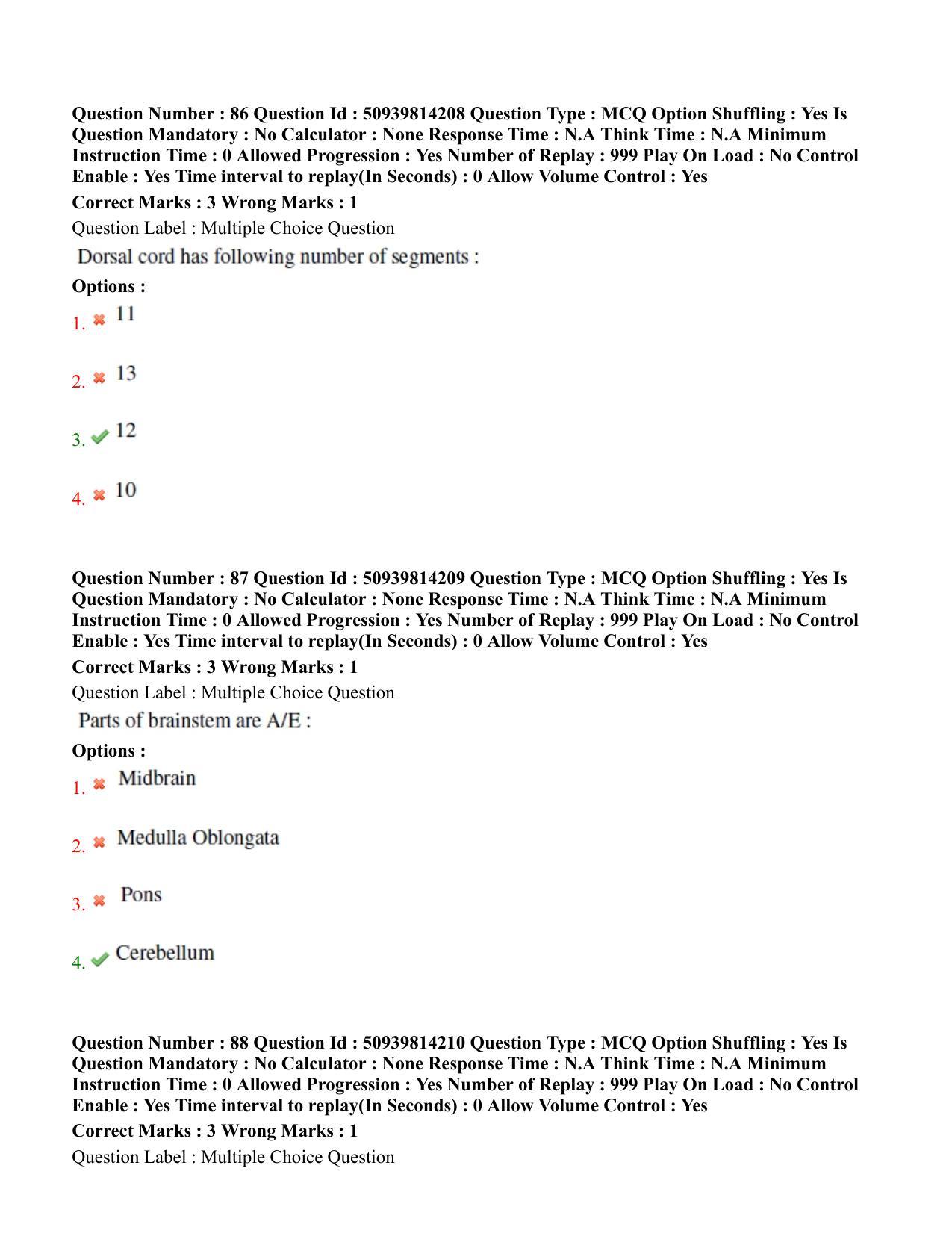 BHU RET Neurology 2020 Question Paper  - Page 48