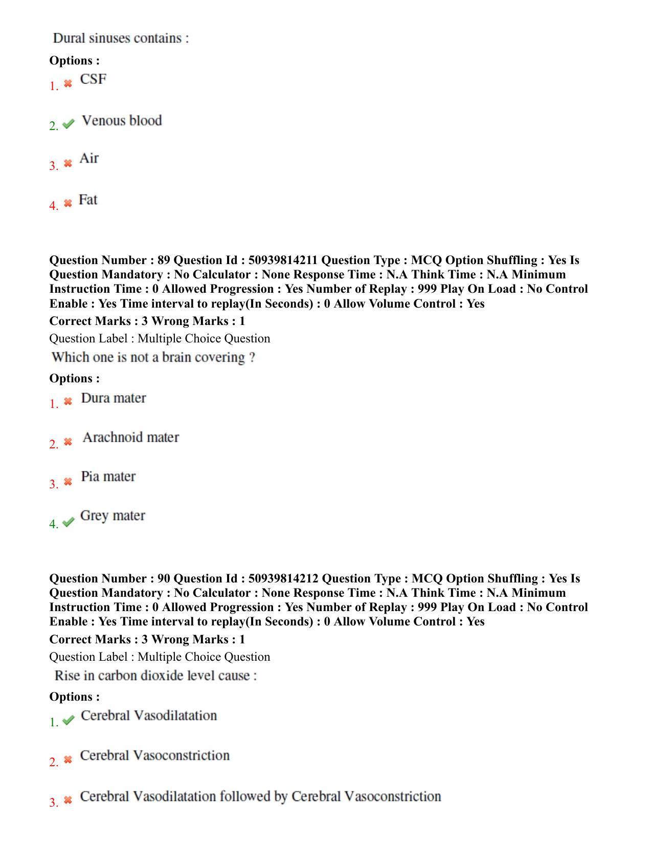 BHU RET Neurology 2020 Question Paper  - Page 49