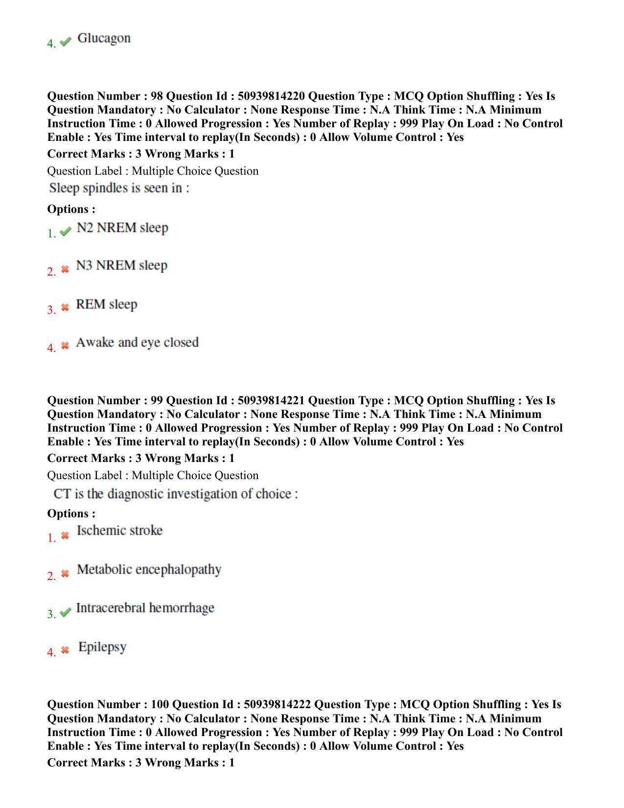 BHU RET Neurology 2020 Question Paper - Page 53