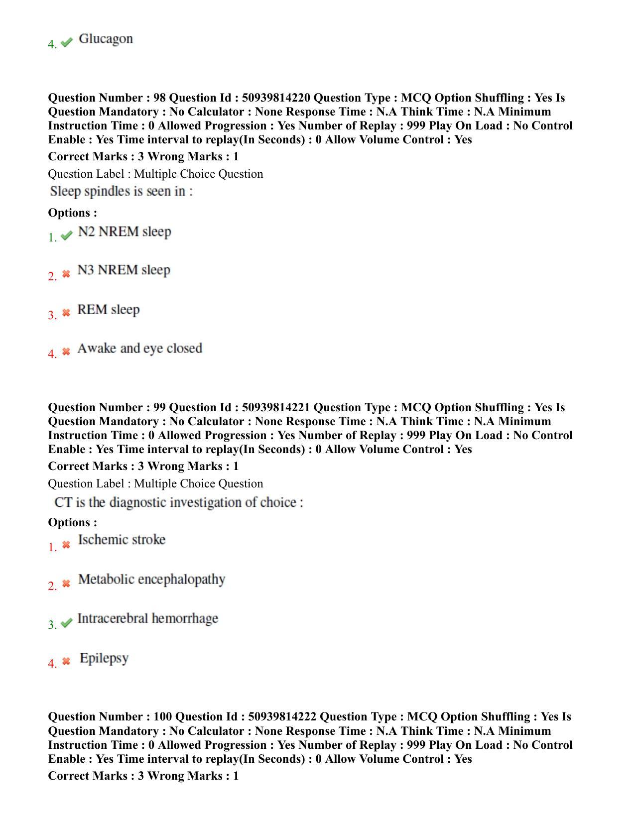 BHU RET Neurology 2020 Question Paper  - Page 53