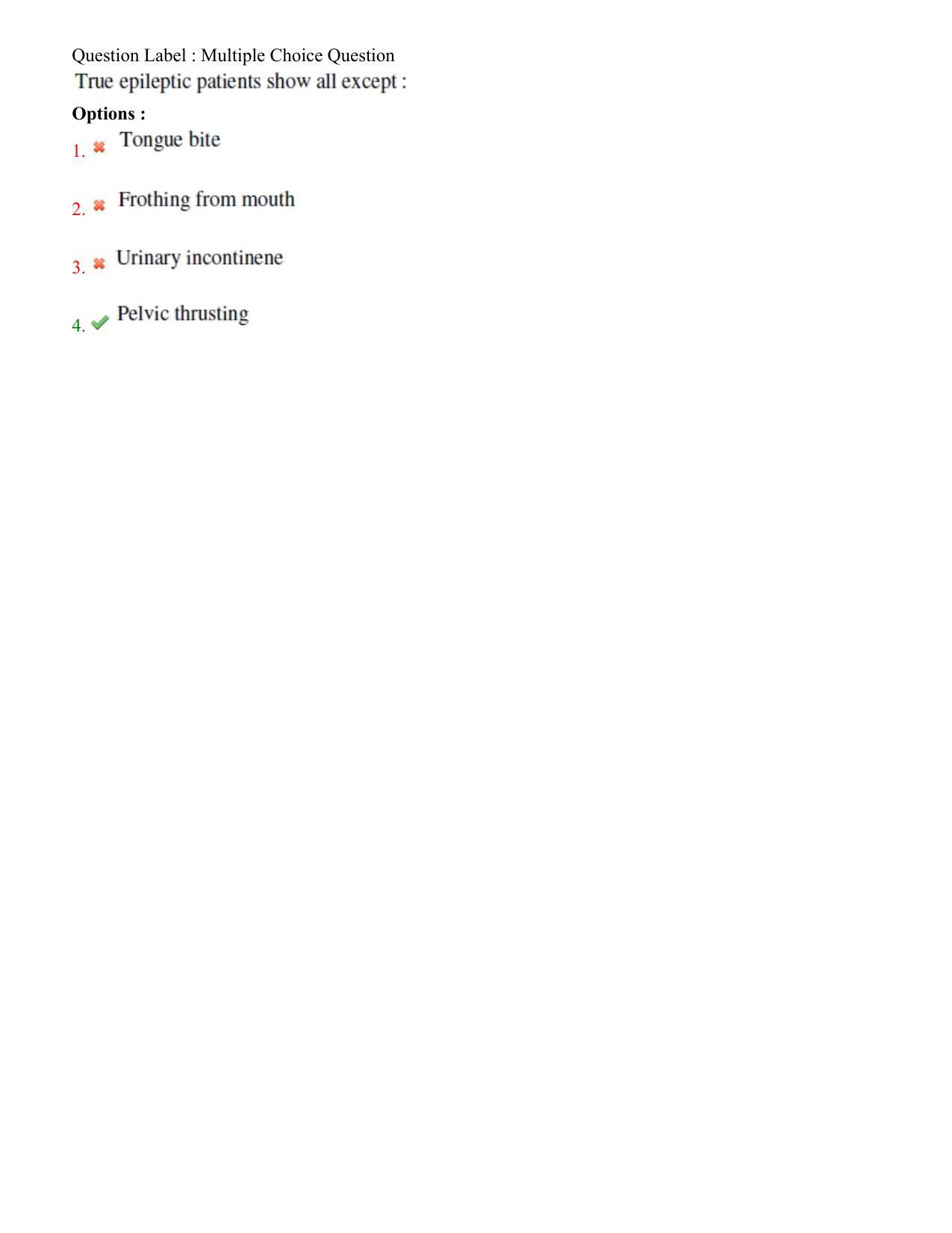 BHU RET Neurology 2020 Question Paper - Page 54