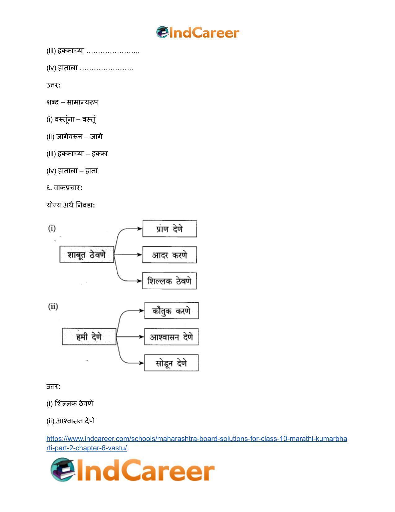 Maharashtra Board Solutions for Class 10- Marathi Kumarbharti (Part- 2): Chapter 6- वस्तू - Page 14