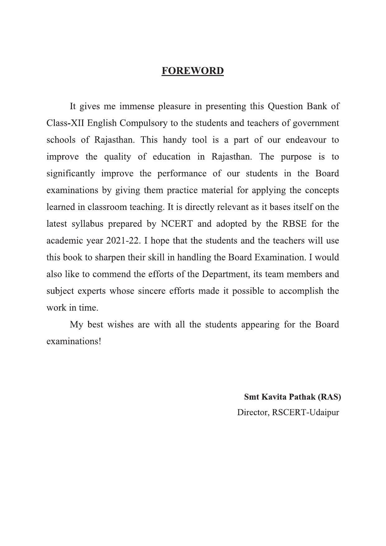 RBSE 2023 Class 12 English Question Bank - Page 4