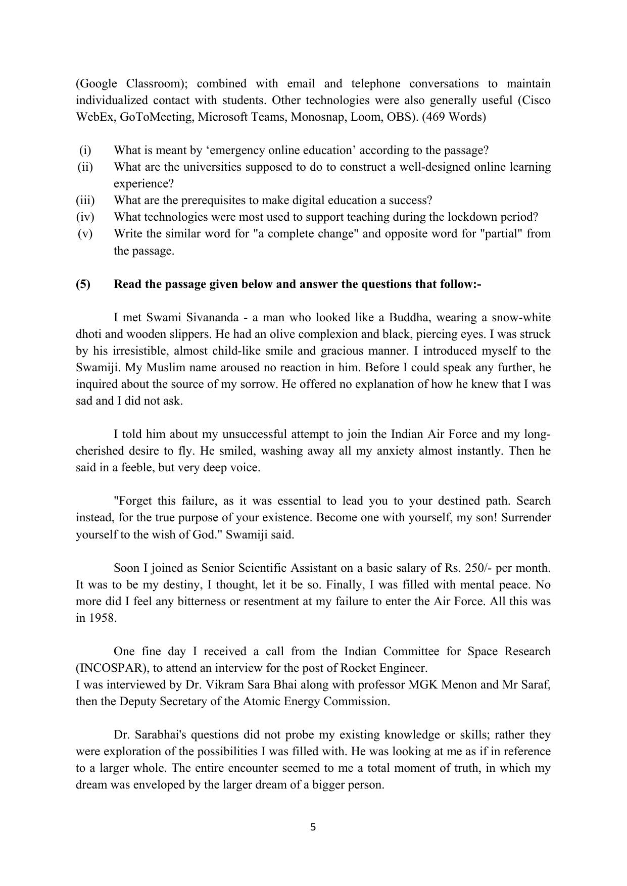 RBSE 2023 Class 12 English Question Bank - Page 21