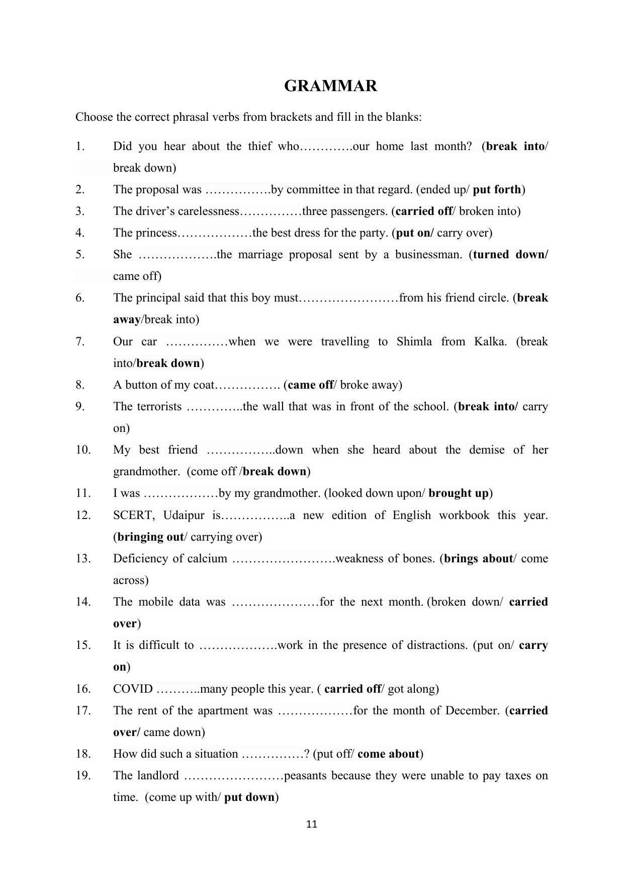 RBSE 2023 Class 12 English Question Bank - Page 27
