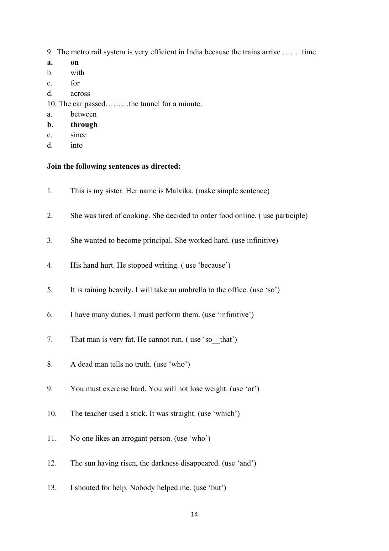 RBSE 2023 Class 12 English Question Bank - Page 30