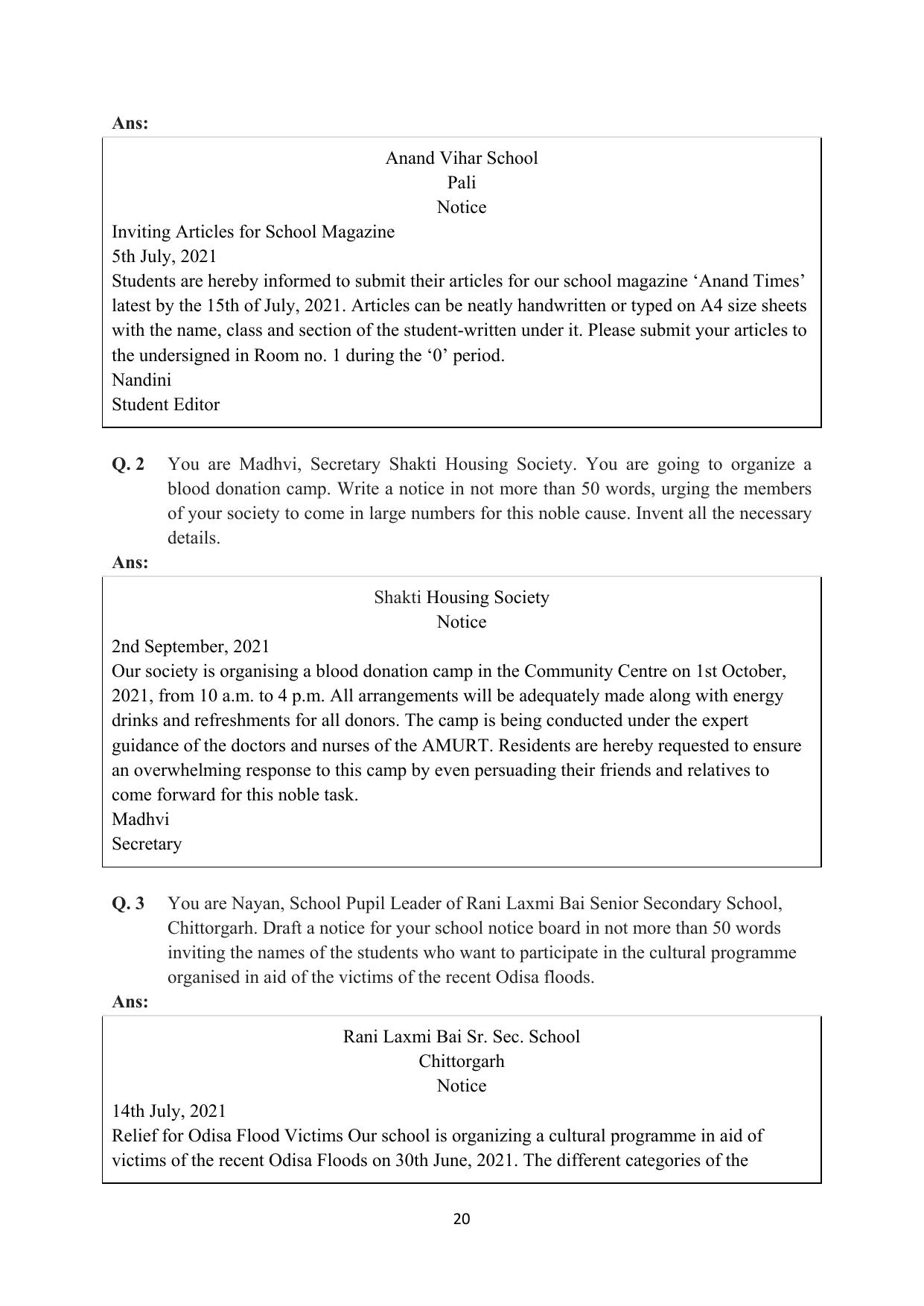 RBSE 2023 Class 12 English Question Bank - Page 36