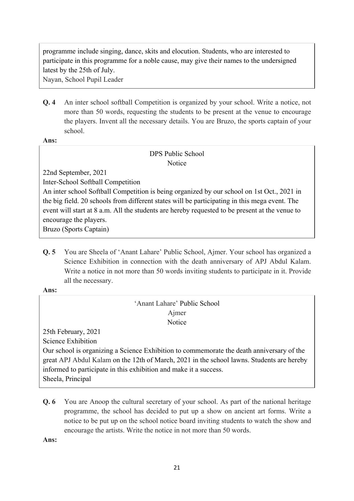 RBSE 2023 Class 12 English Question Bank - Page 37