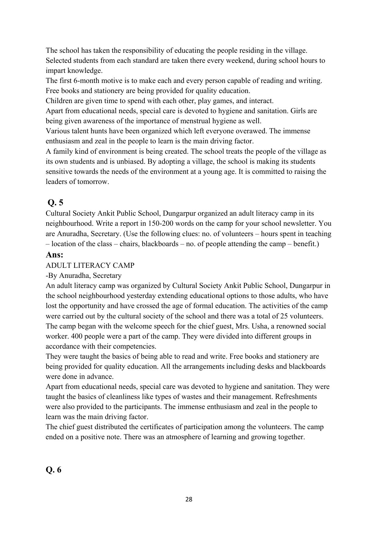 RBSE 2023 Class 12 English Question Bank - Page 44