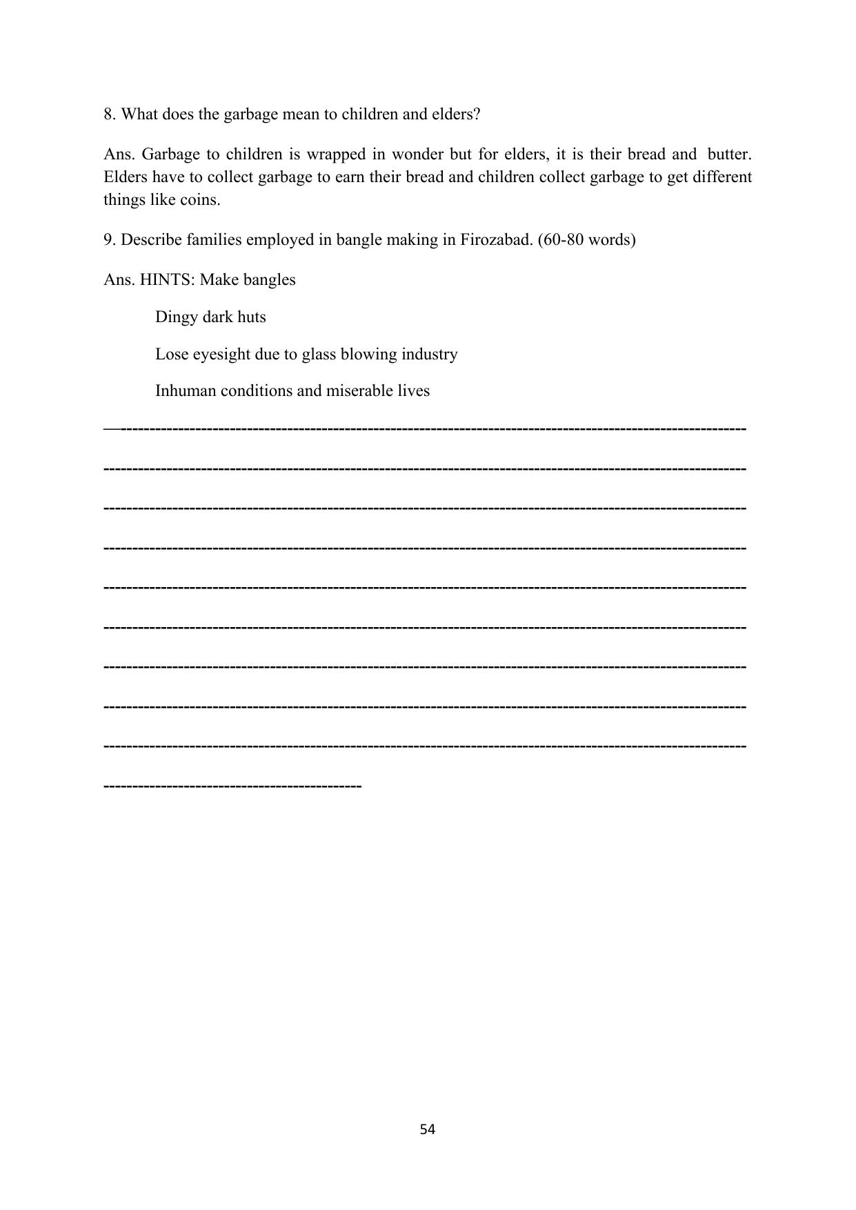 RBSE 2023 Class 12 English Question Bank - Page 70