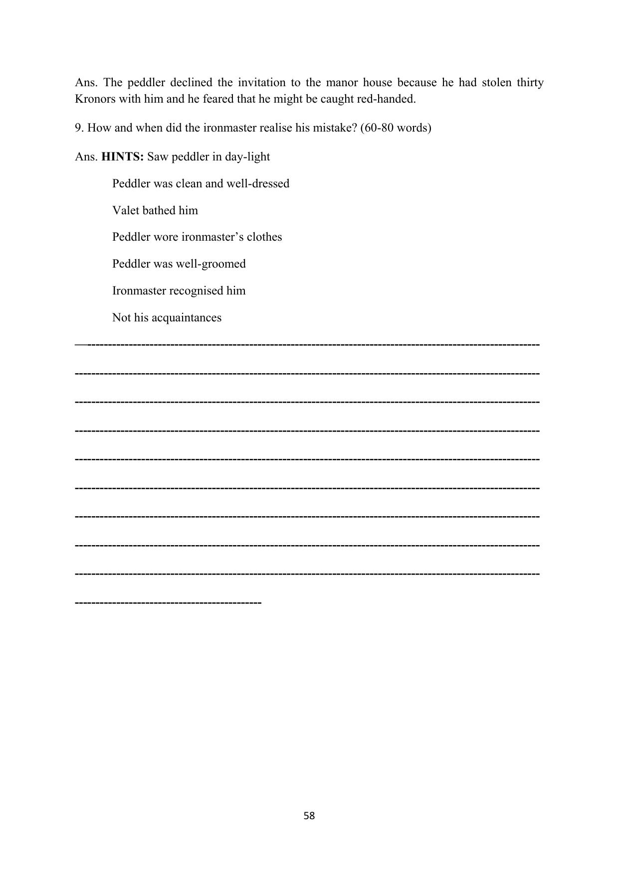 RBSE 2023 Class 12 English Question Bank - Page 74