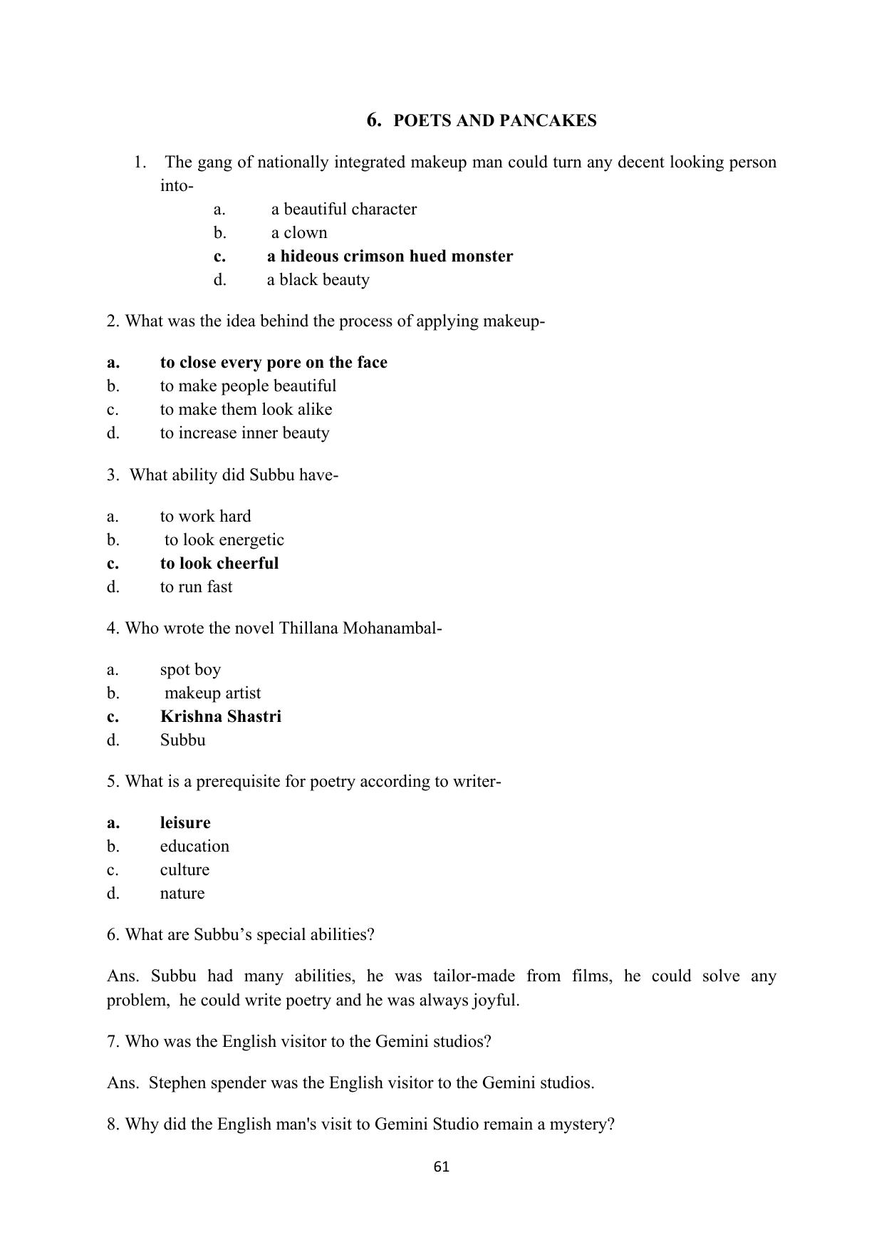 RBSE 2023 Class 12 English Question Bank - Page 77