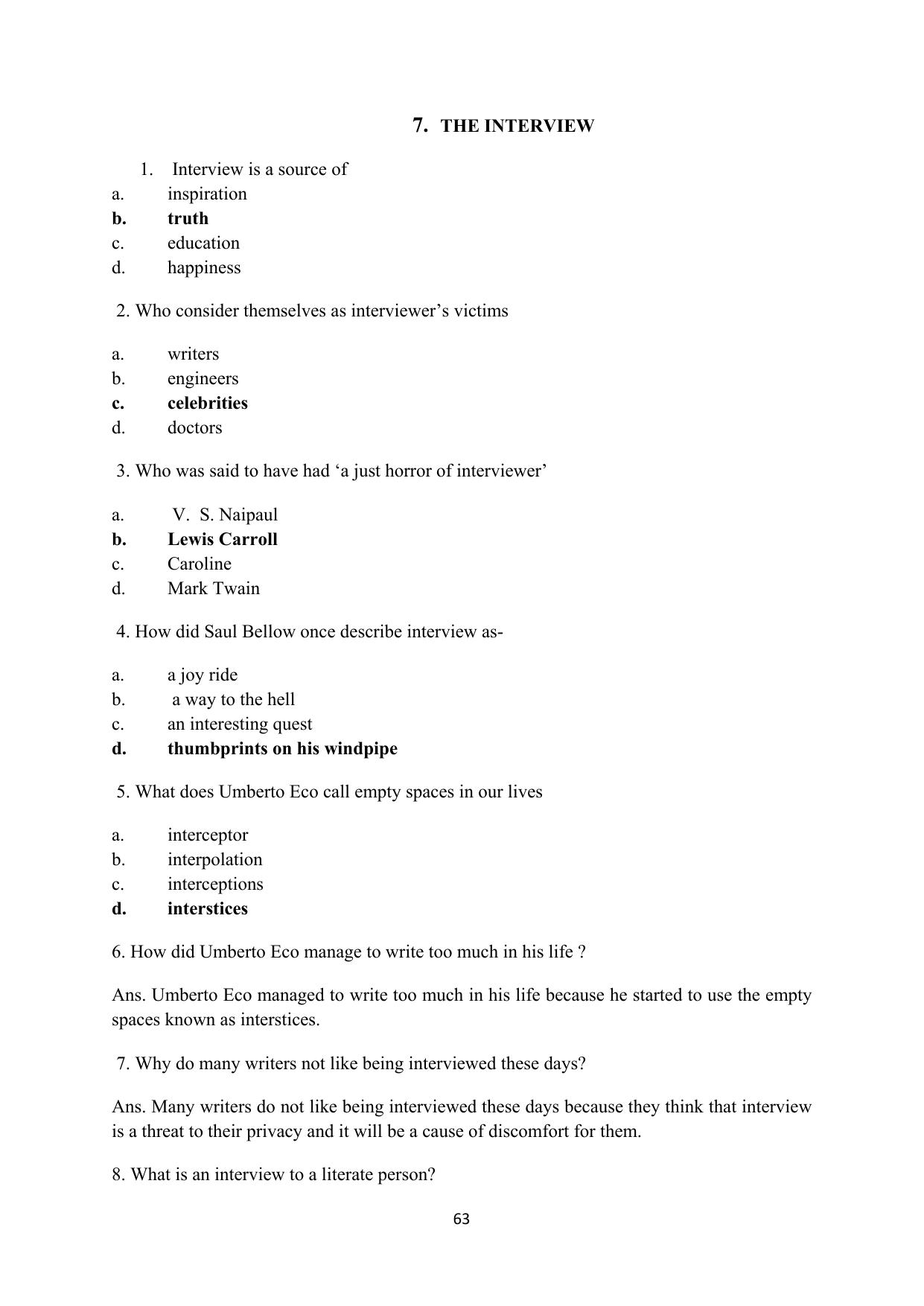 RBSE 2023 Class 12 English Question Bank - Page 79
