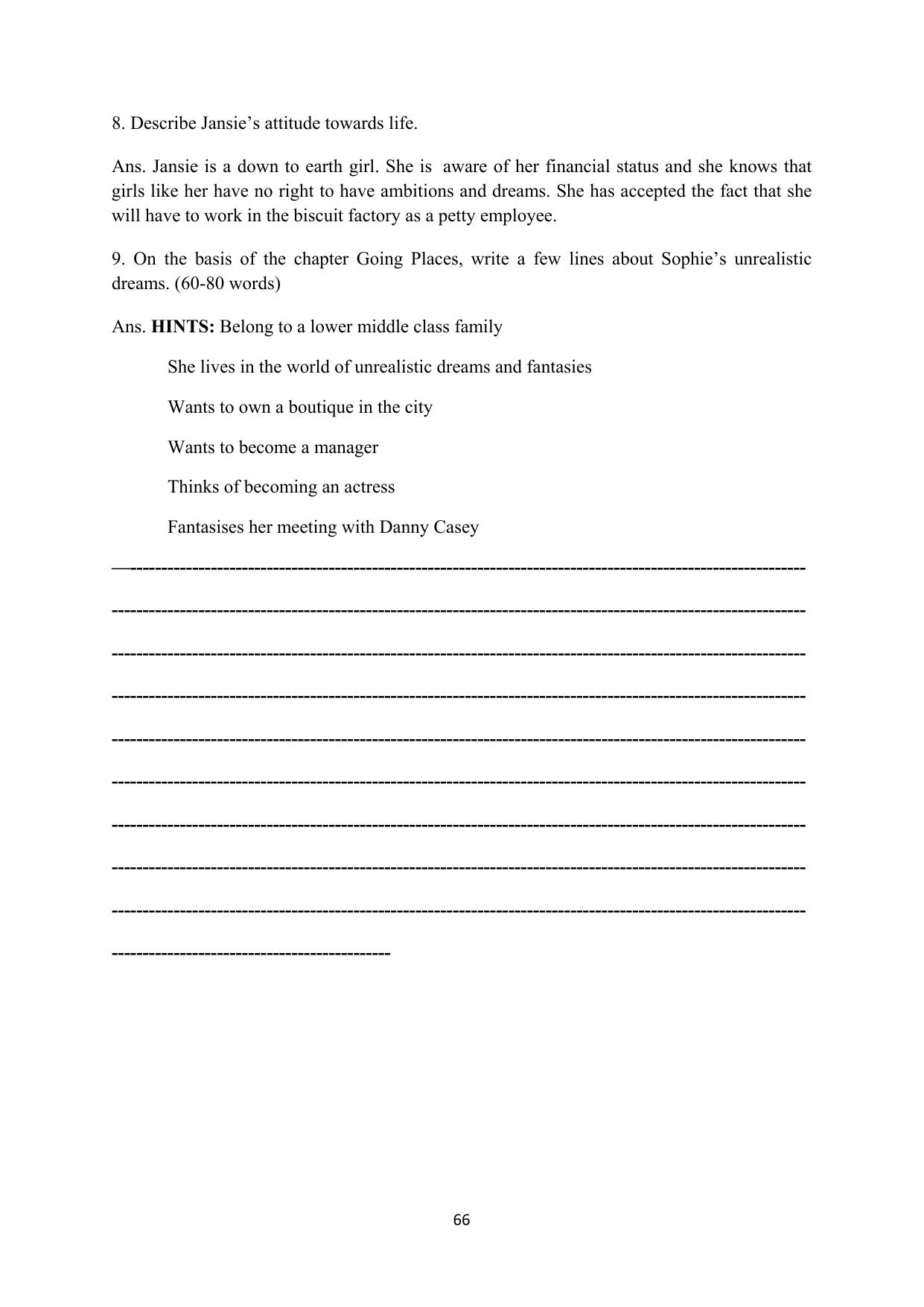 RBSE 2023 Class 12 English Question Bank - Page 82