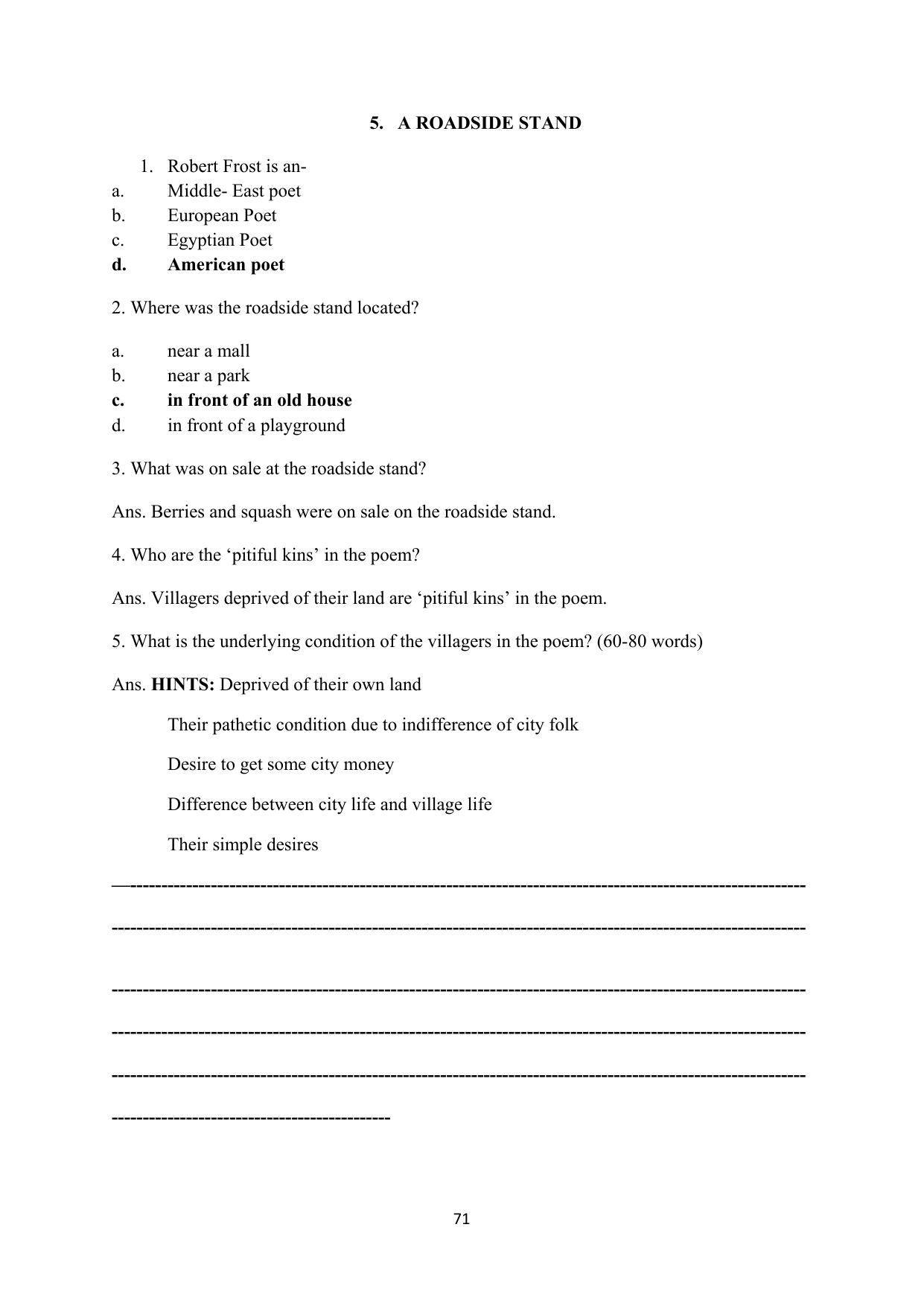 RBSE 2023 Class 12 English Question Bank - Page 87