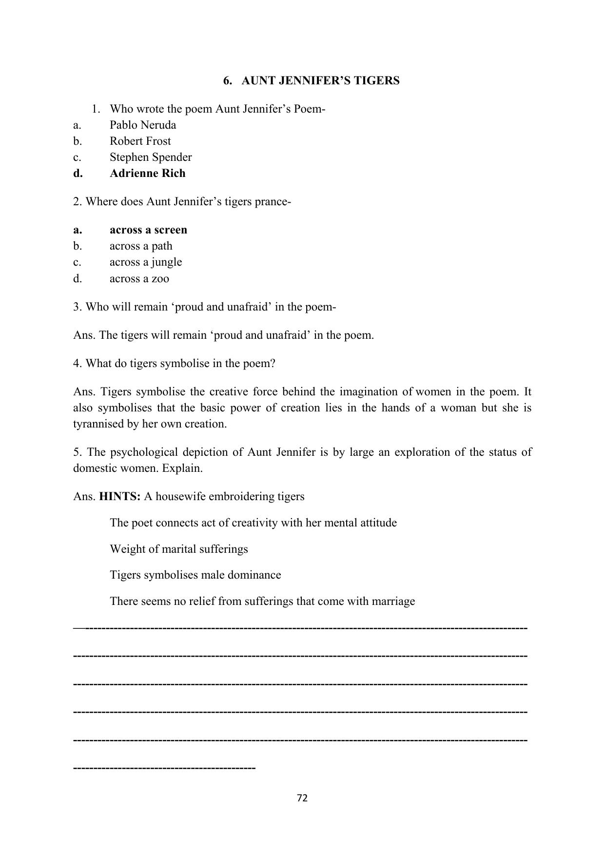 RBSE 2023 Class 12 English Question Bank - Page 88