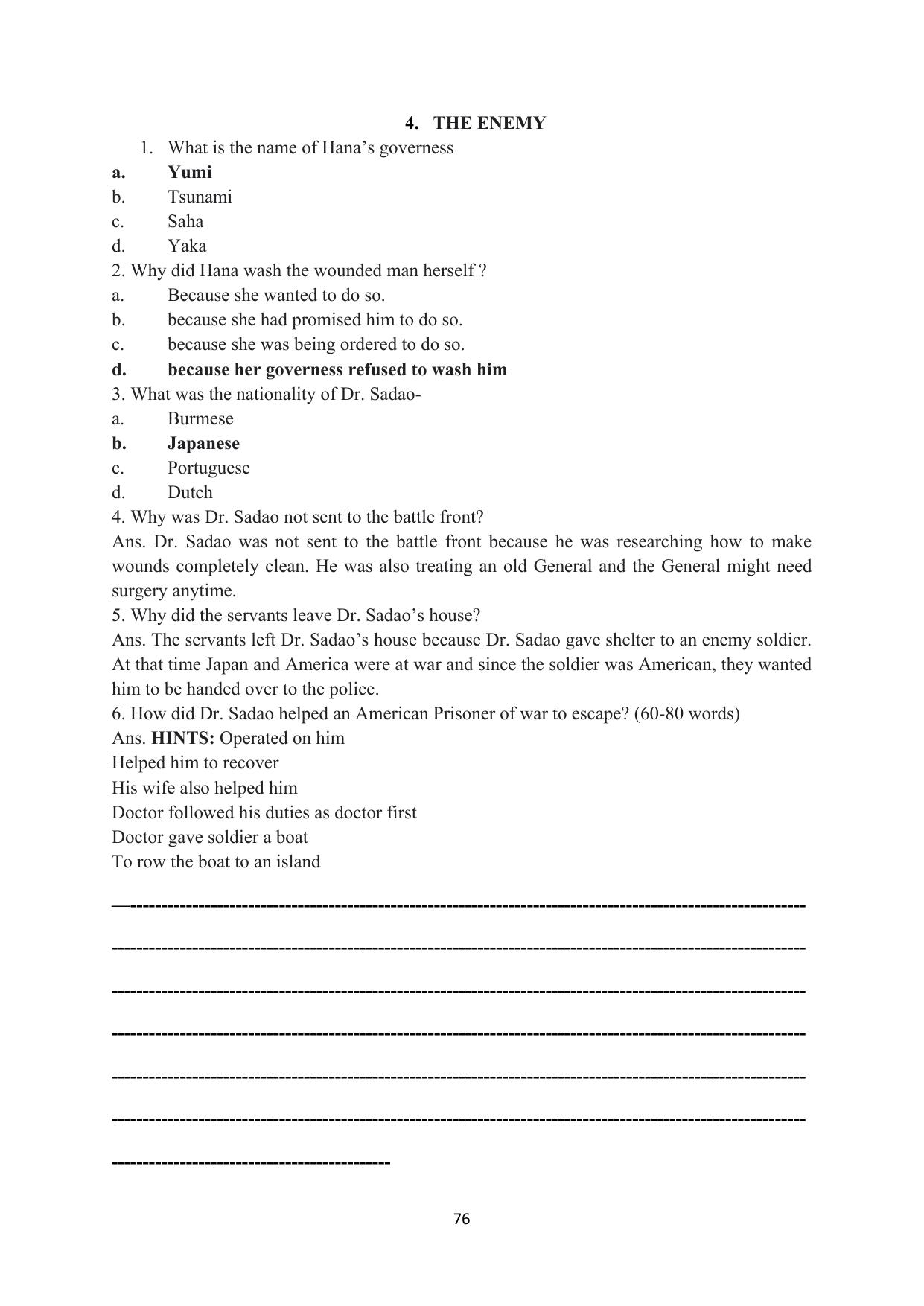 RBSE 2023 Class 12 English Question Bank - Page 92