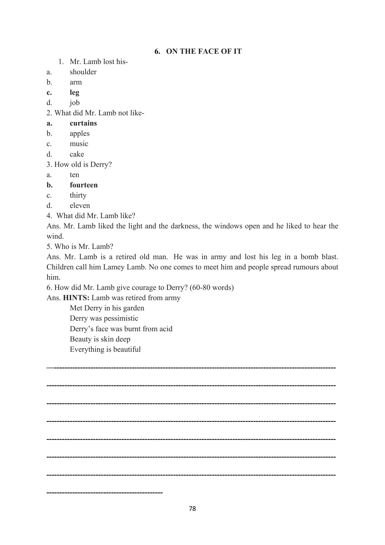 RBSE 2023 Class 12 English Question Bank - Page 94