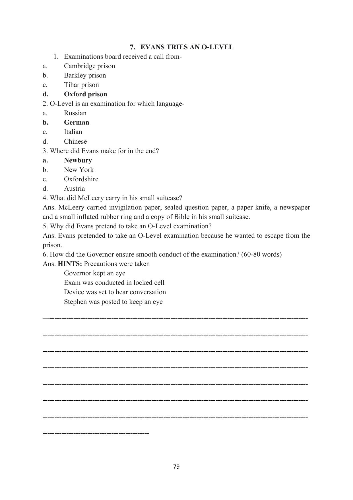 RBSE 2023 Class 12 English Question Bank - Page 95