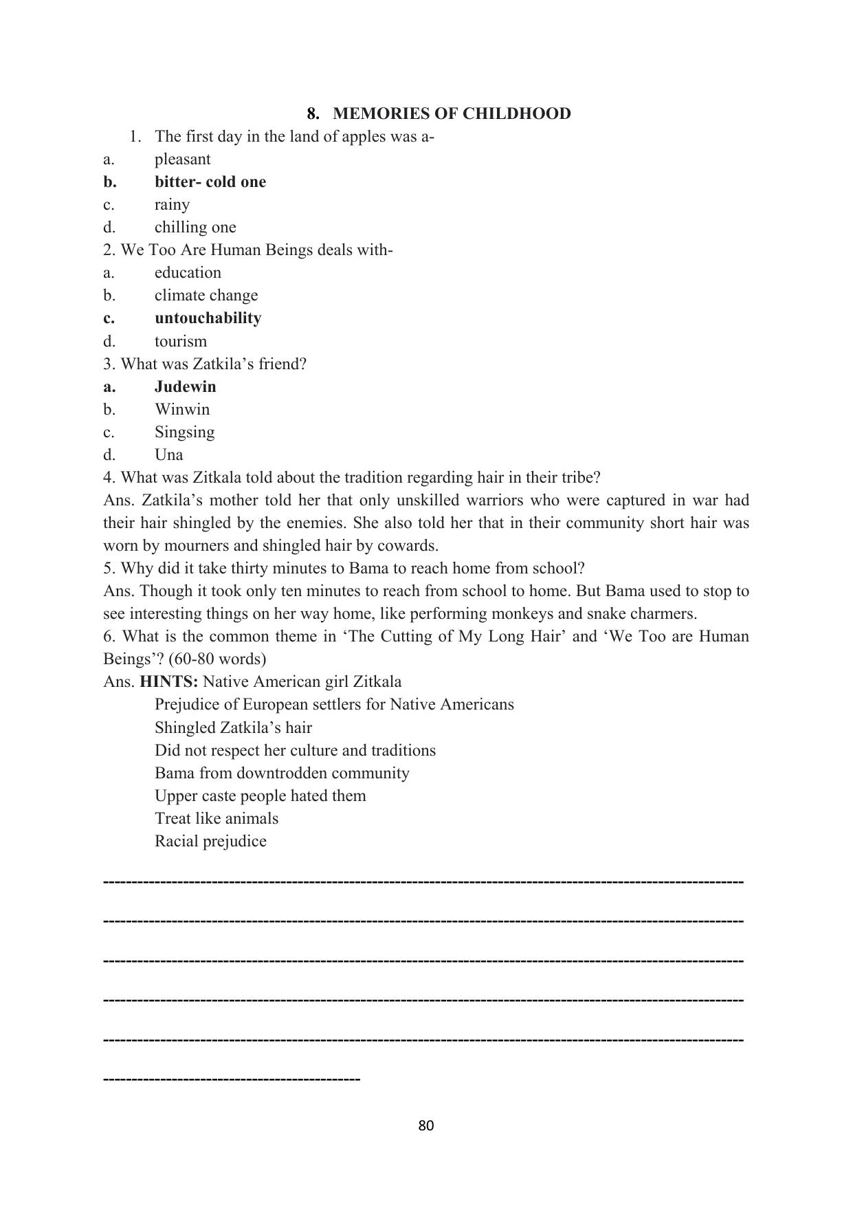 RBSE 2023 Class 12 English Question Bank - Page 96