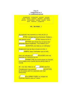 CBSE Worksheets for Class 10 French Assignment 3