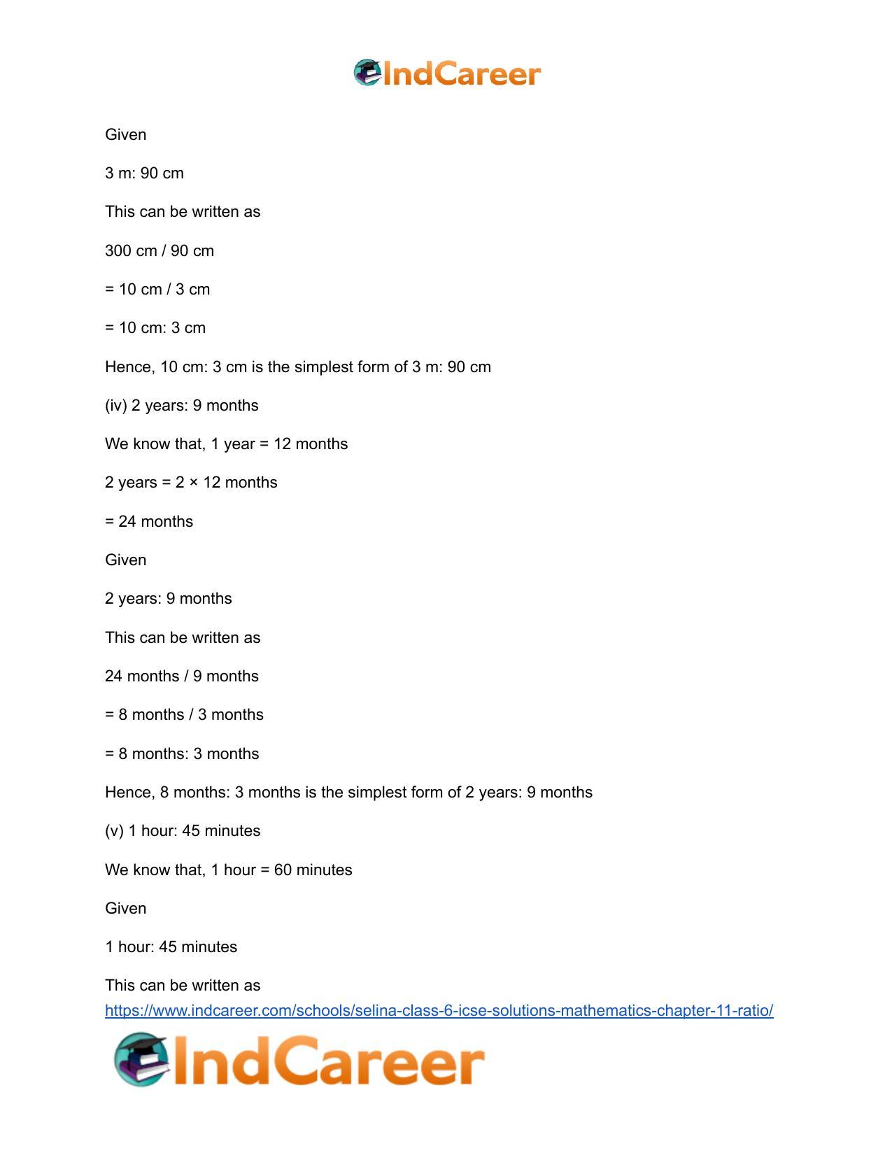 Selina Class 6 ICSE Solutions Mathematics : Chapter 11- Ratio - Page 5