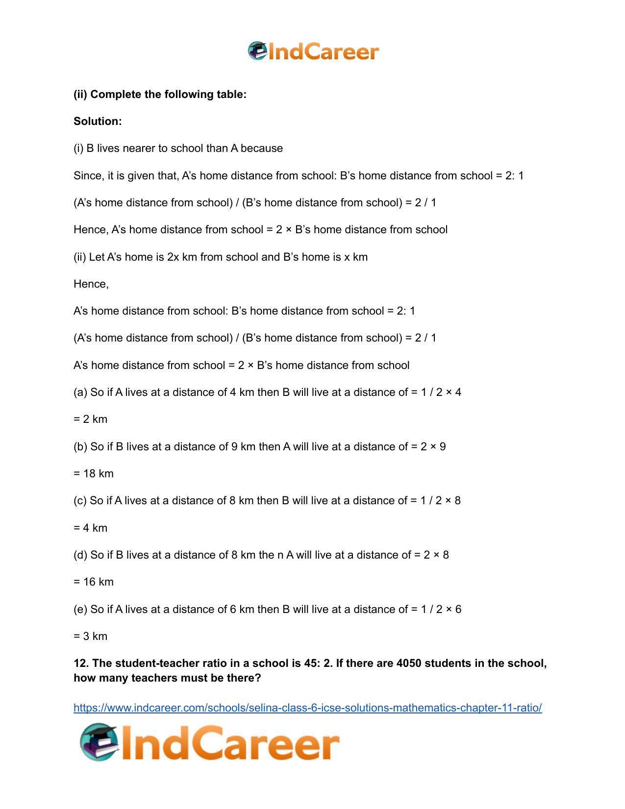Selina Class 6 ICSE Solutions Mathematics : Chapter 11- Ratio - Page 25