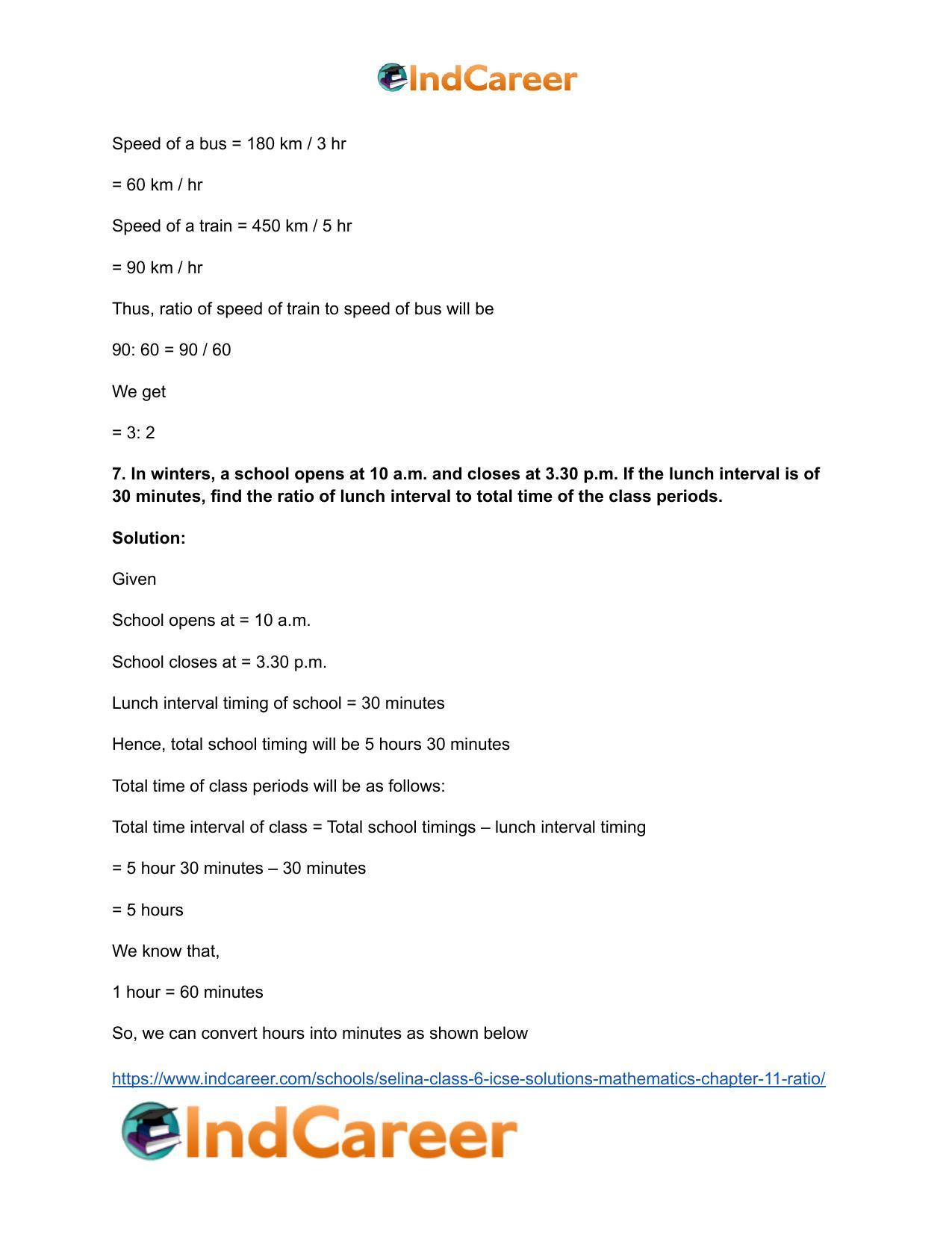 Selina Class 6 ICSE Solutions Mathematics : Chapter 11- Ratio - Page 49