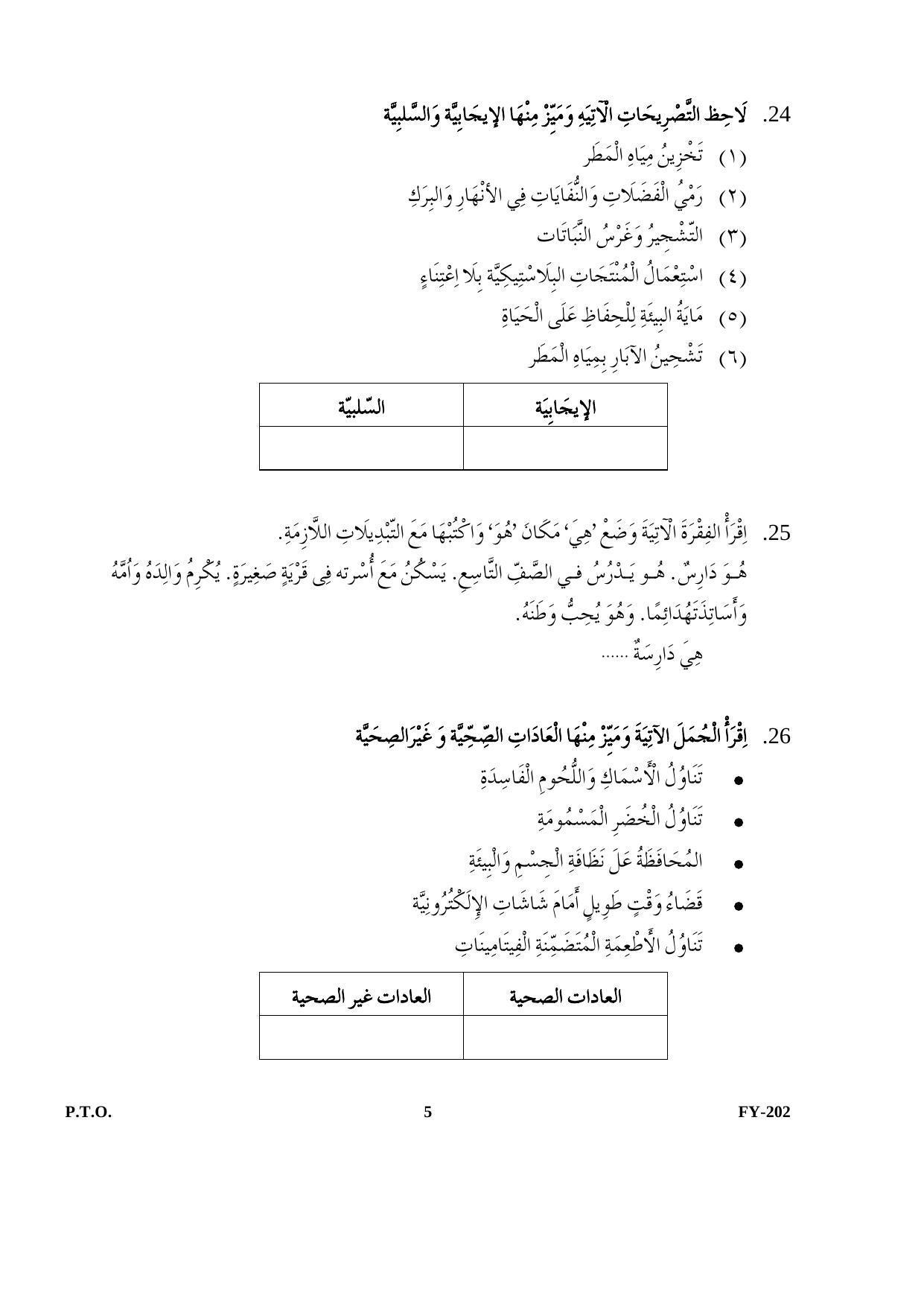 Kerala Plus One (Class 11th) Part-II Arabic Question Paper 2021 - Page 5