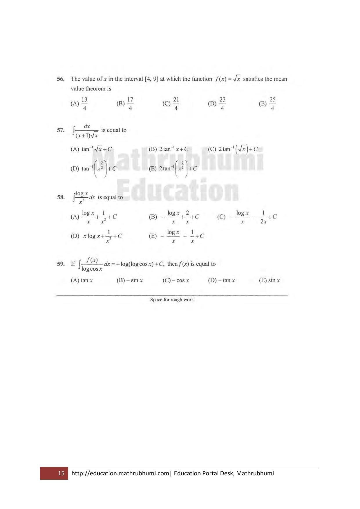 KEAM Paper II 2011 Question Paper - Page 15