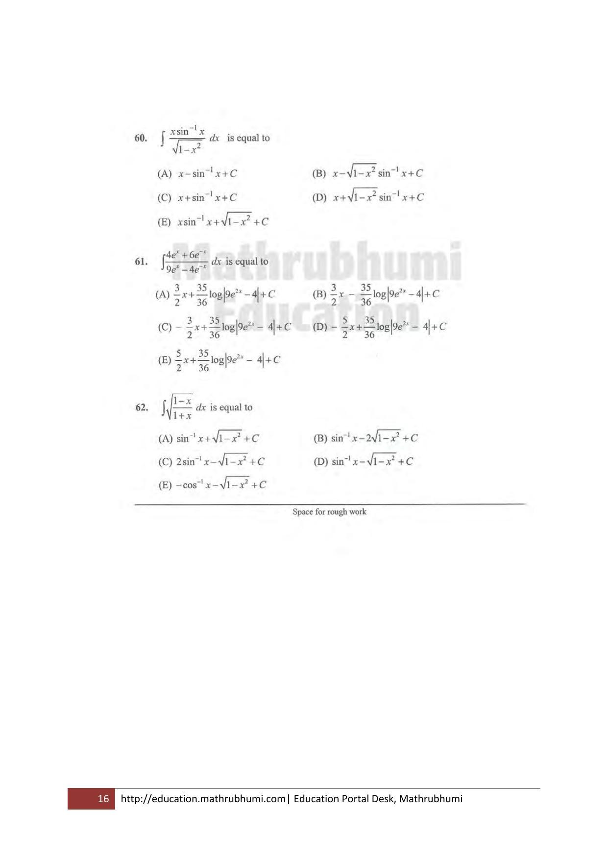 KEAM Paper II 2011 Question Paper - Page 16