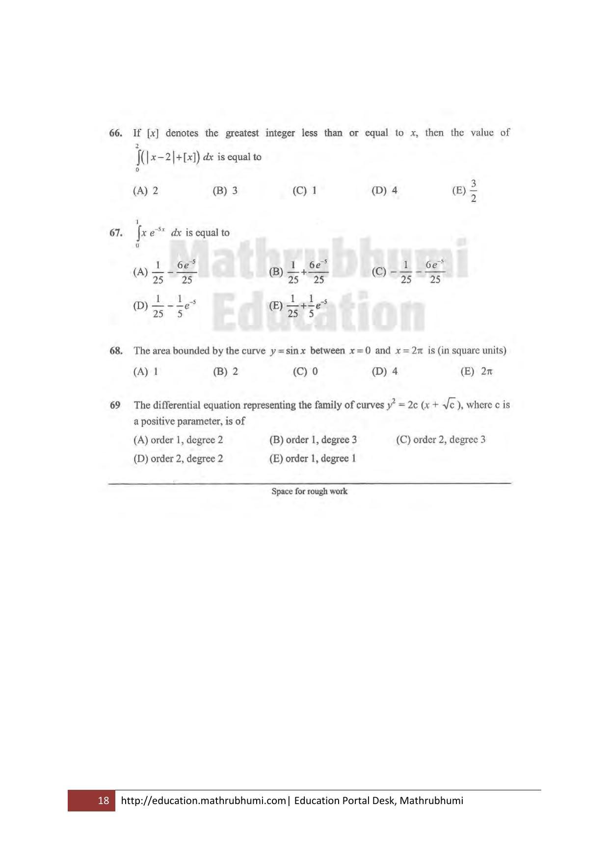 KEAM Paper II 2011 Question Paper - Page 18