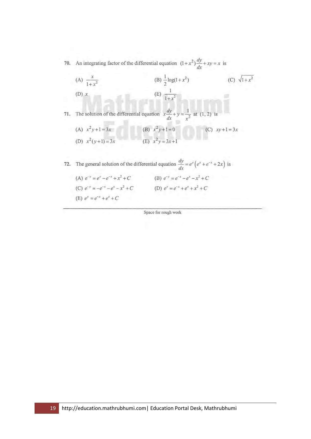 KEAM Paper II 2011 Question Paper - Page 19