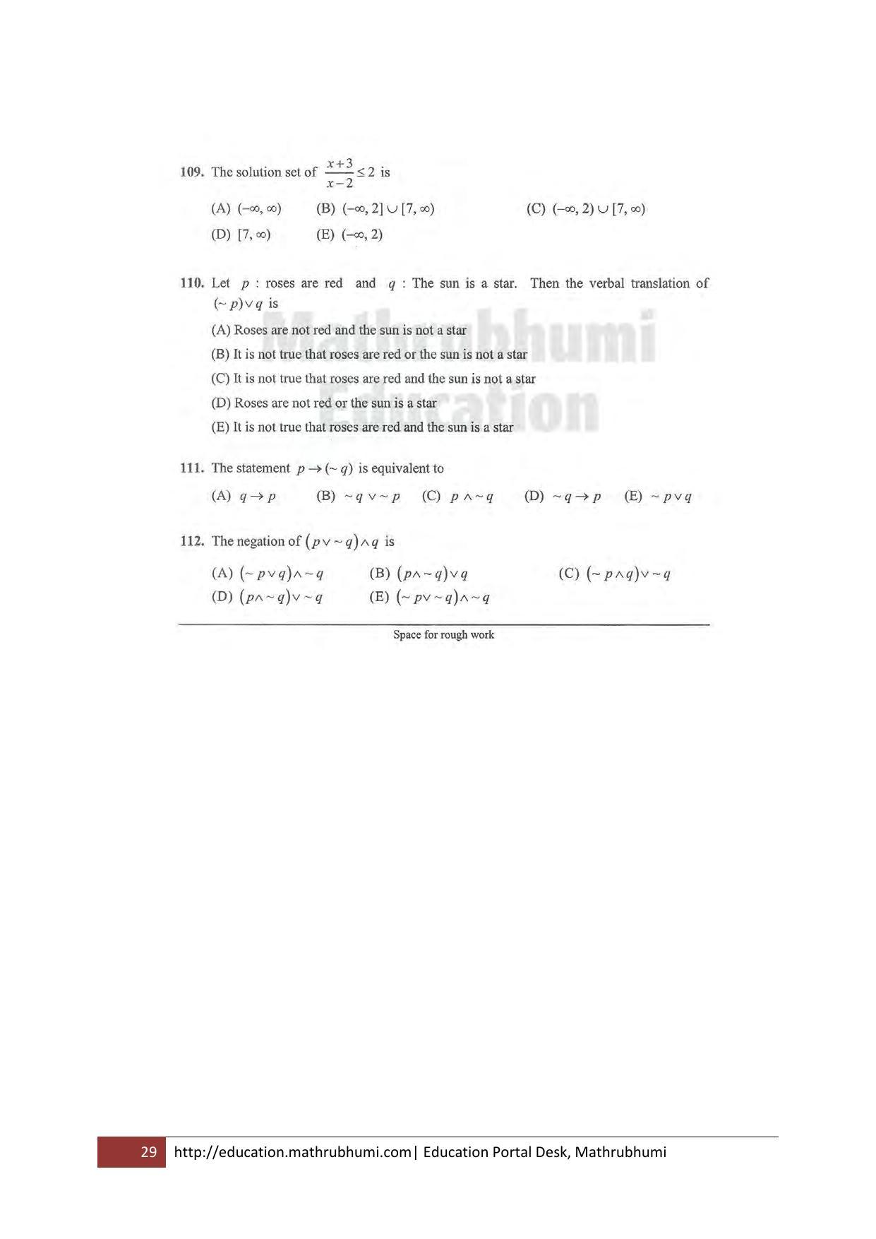 KEAM Paper II 2011 Question Paper - Page 29