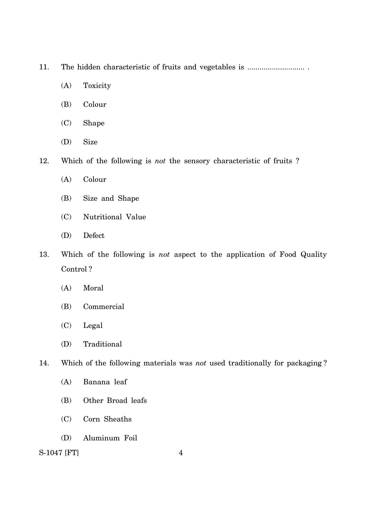 Goa Board Class 10 Food Processing (November 2022) Question Paper - Page 4