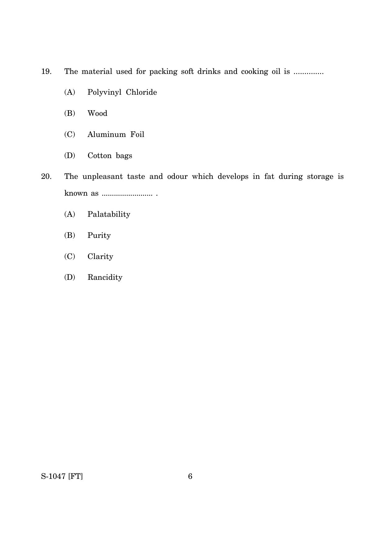 Goa Board Class 10 Food Processing (November 2022) Question Paper - Page 6