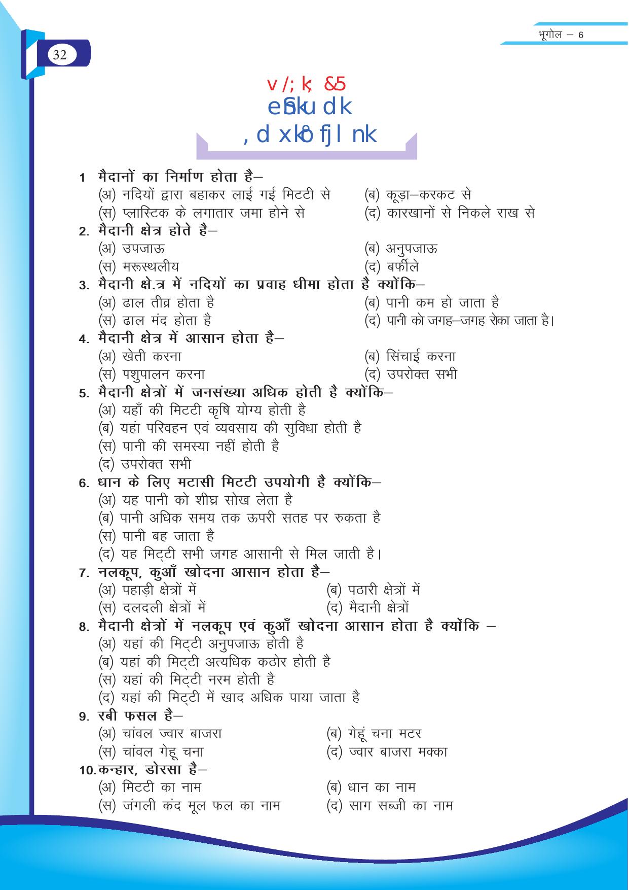 Chhattisgarh Board Class 6 SST Question Bank - Page 32