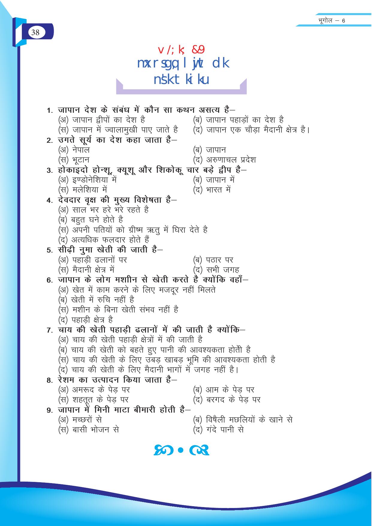 Chhattisgarh Board Class 6 SST Question Bank - Page 38