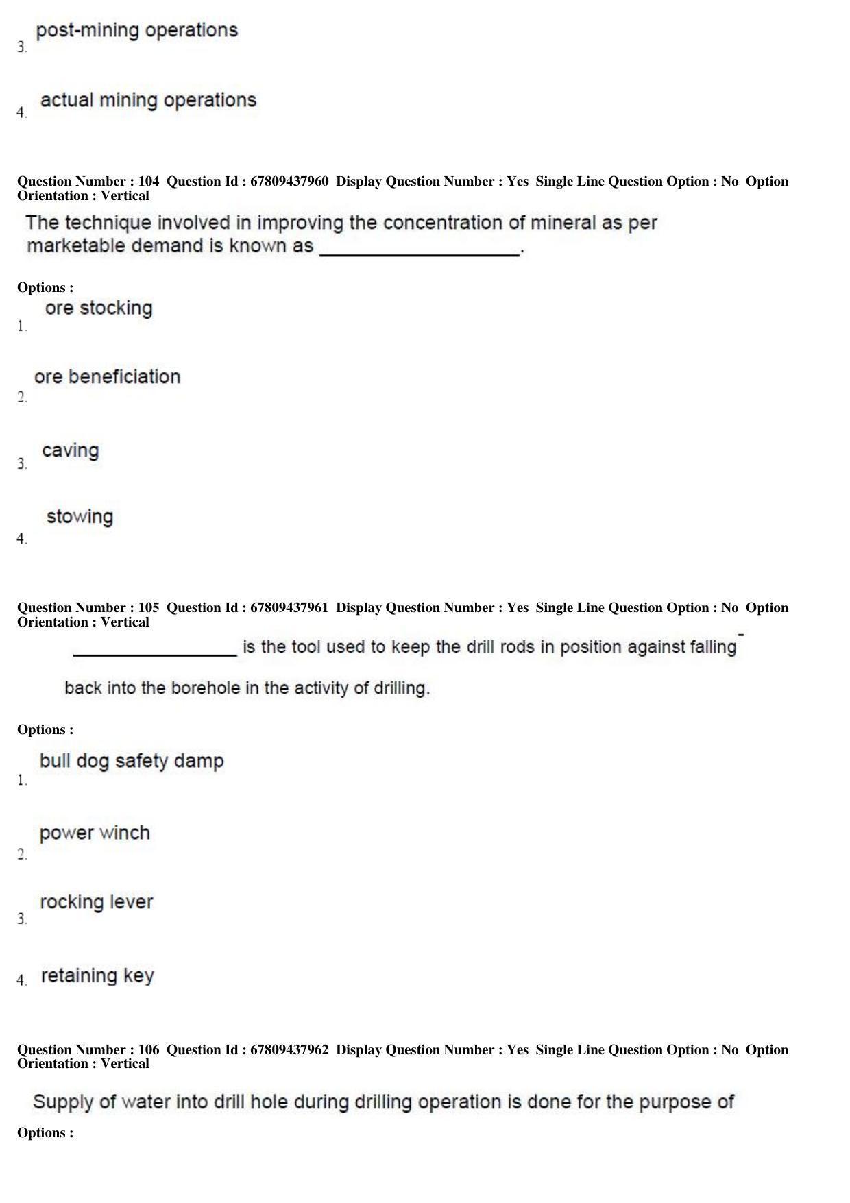 AP ECET 2019 - Mining Engineering Question Paper With Preliminary Keys Shift1 - Page 37