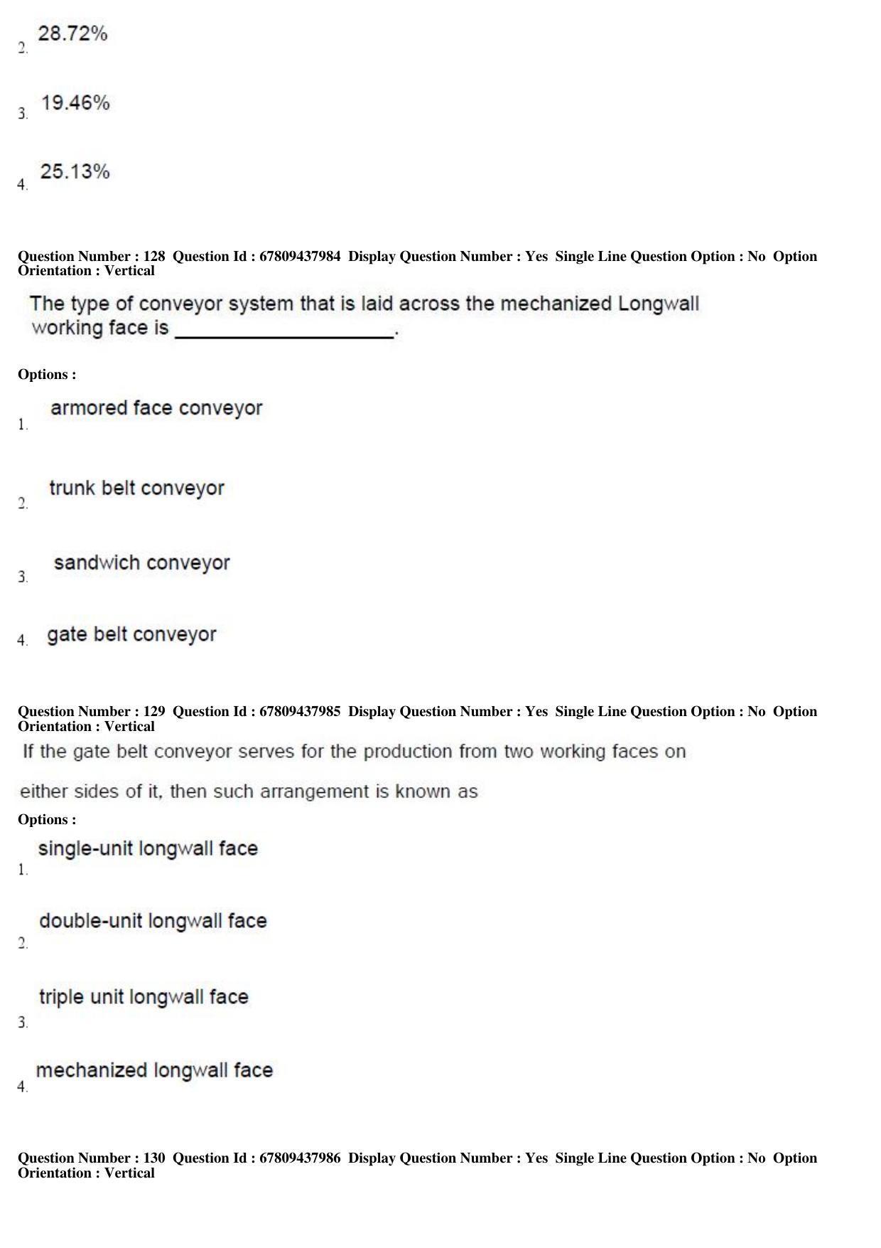 AP ECET 2019 - Mining Engineering Question Paper With Preliminary Keys Shift1 - Page 46